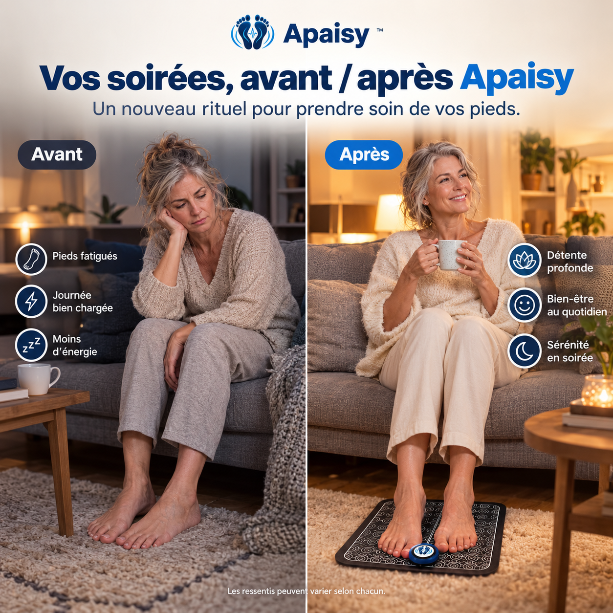 Apaisy™ – Tapis Masseur de Pieds EMS
